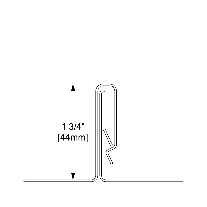 1 3/4 Inch Snap Lock Standing Seam