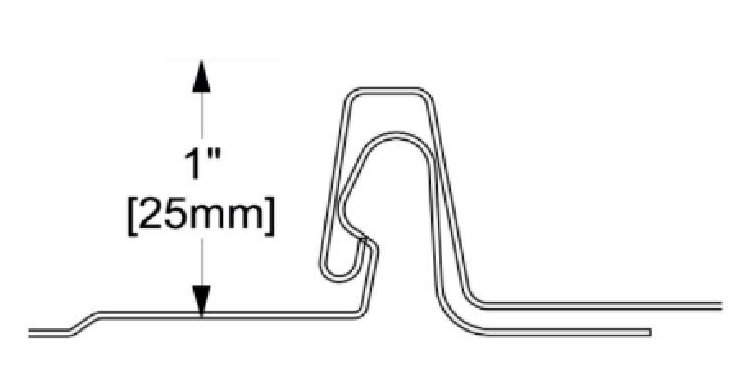 1 inch Nail Strip Roof Profile