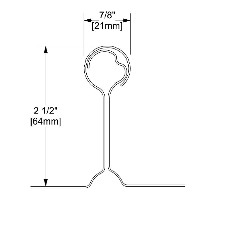 2-1/2 inch Bulb Seam